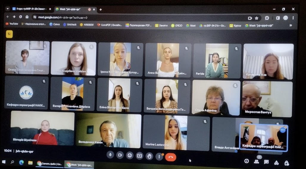 ЗАХИСТ КВАЛІФІКАЦІЙНИХ РОБІТ: ТВОРЧОГО ПРОЄКТУ З ПОЯСНЮВАЛЬНОЮ ЗАПИСКОЮ МАГІСТРАМИ КАФЕДРИ ХОРЕОГРАФІЇ ІСМ НАКККіМ